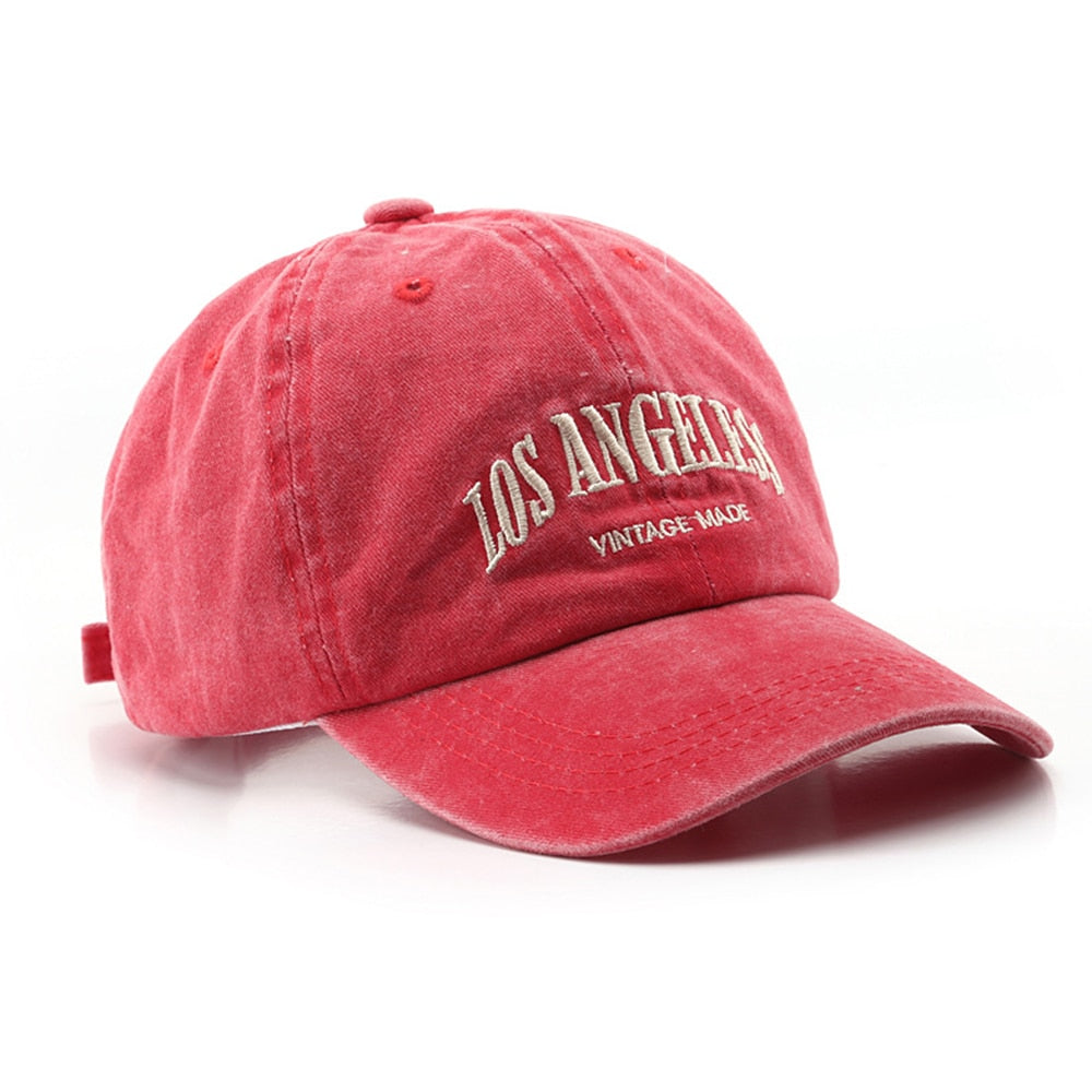 Casquette Brodée Los Angeless Vintage - Rouge / Unique