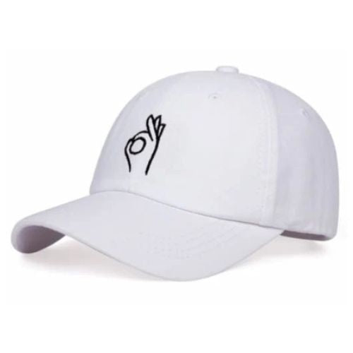 Casquette Ok Brodée - Blanc / Unique