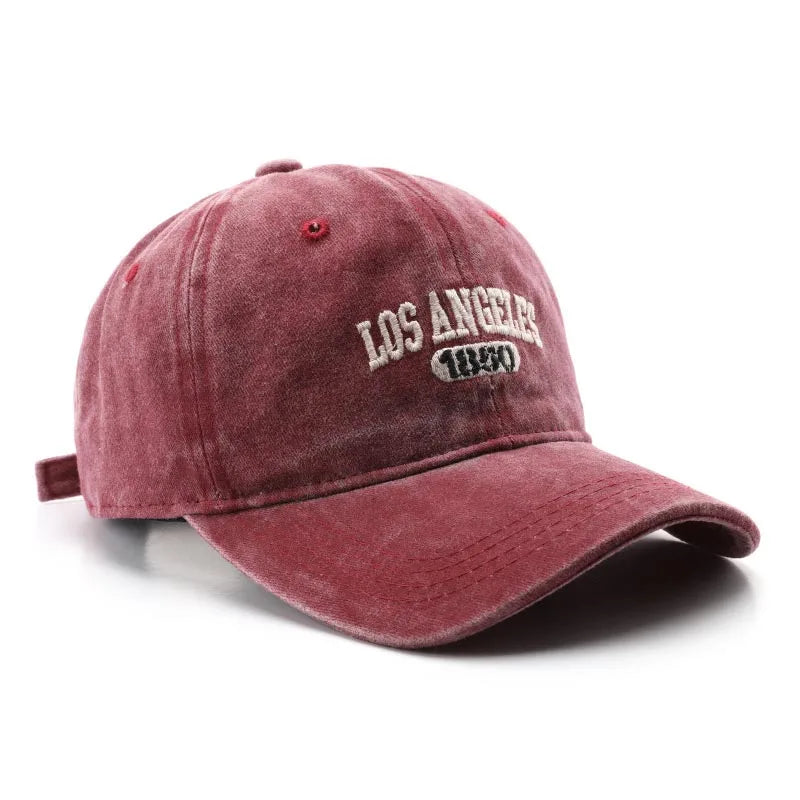 Casquette Vintage Brodée Los Angeles - Rouge / Unique