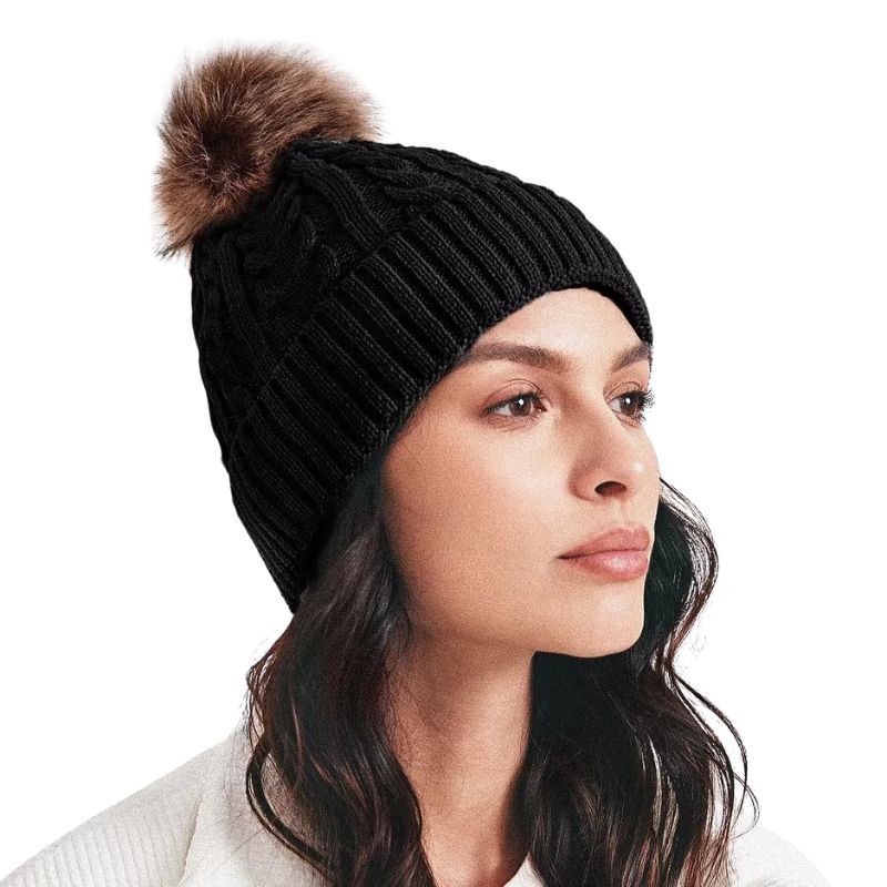 Bonnet à Pompon Femme