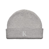 Bonnet Acrylique Brodé K - Gris / Unique