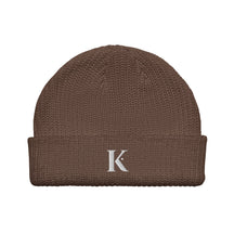 Bonnet Acrylique Brodé K - Marron / Unique