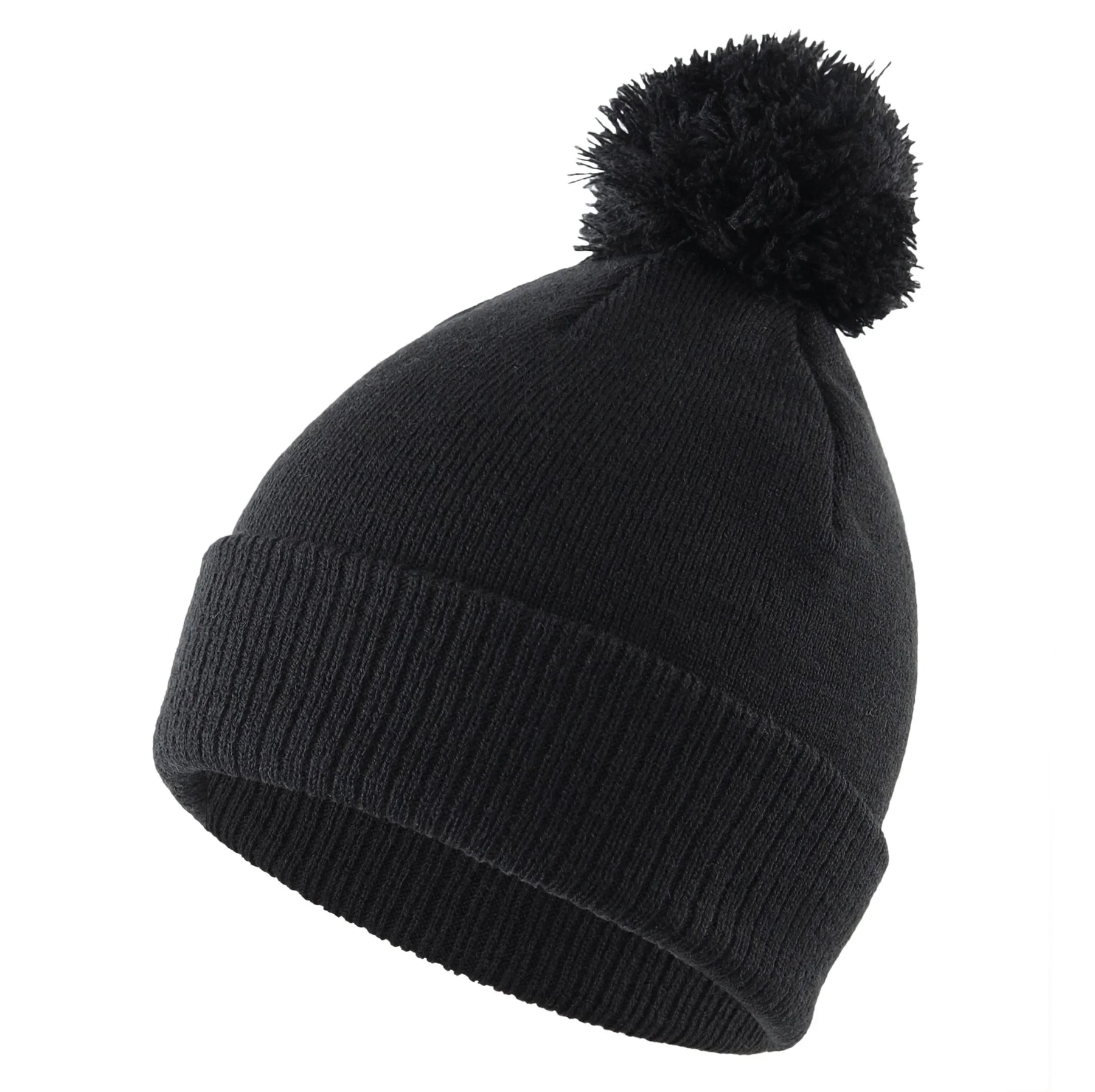 Bonnet Avec Pompon Homme - Noir / Unique
