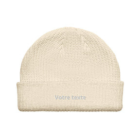 Bonnet Brodé Personnalisé - Beige / Unique