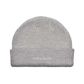 Bonnet Brodé Personnalisé - Gris / Unique