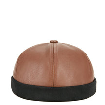Bonnet Docker Femme en Cuir - Marron / Unique