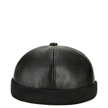 Bonnet Docker Femme en Cuir - Noir / Unique