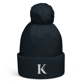 Bonnet Homme à Pompon K - Bleu marine / Unique
