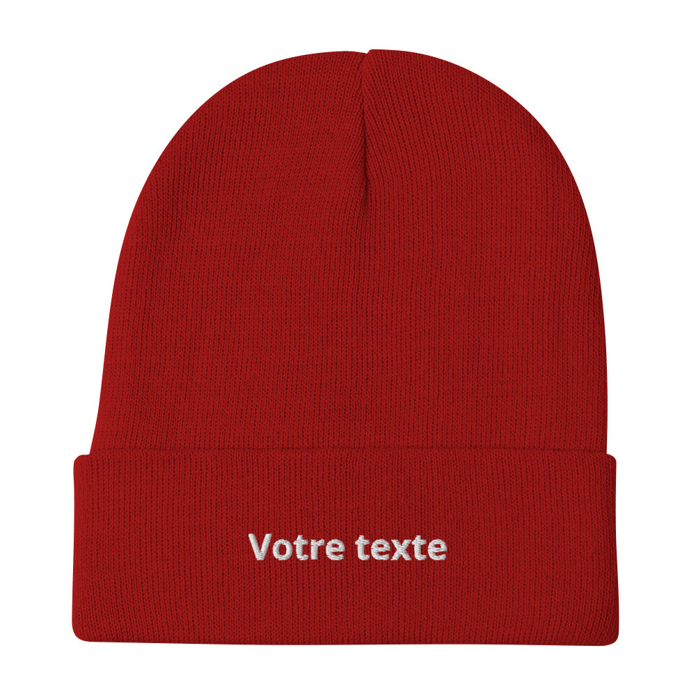 Bonnet Personnalisable - Rouge / Unique