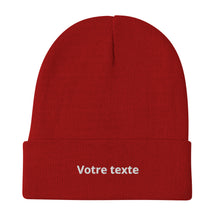 Bonnet Personnalisable - Rouge / Unique