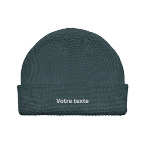 Bonnet Personnalisé Brodé - Bleu marine / Unique