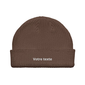 Bonnet Personnalisé Brodé - Marron / Unique