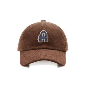 Casquette A Velours Côtelé - Marron / Unique