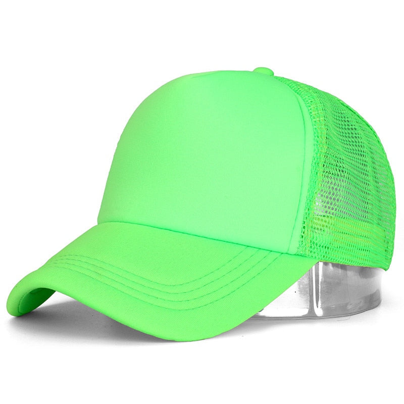 Casquette Avec Filet - Vert-fluo / Unique