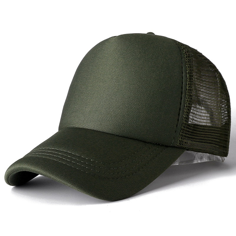 Casquette Avec Filet - Vert-foncé / Unique