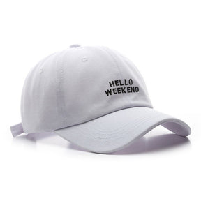 Casquette Baseball Hello Week-end - Blanc / Unique
