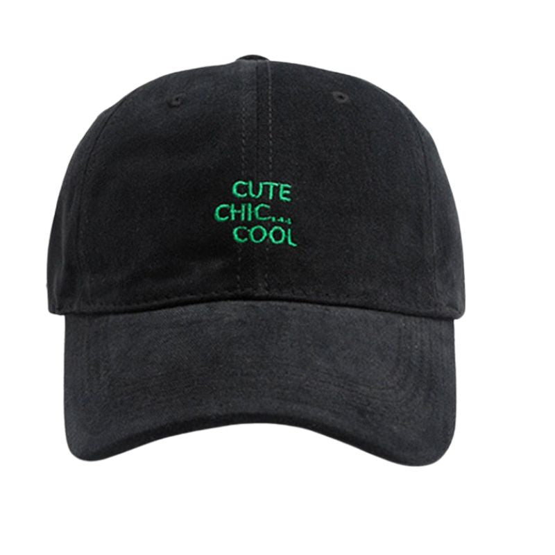 Casquette Baseball Homme Brodée - Noir / Unique