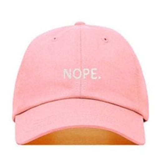 Casquette Baseball Nope - Rose / Unique