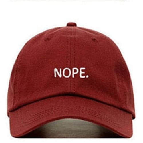 Casquette Baseball Nope - Rouge / Unique