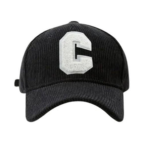 Casquette Brodée C Velours - Noir / Unique
