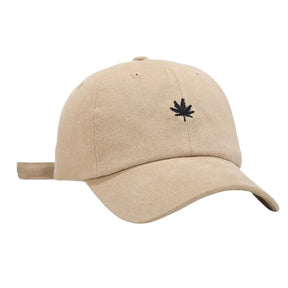 Casquette Brodée Feuille - Marron / Unique