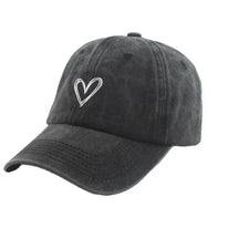 Casquette Brodée Heart - Noir / Unique