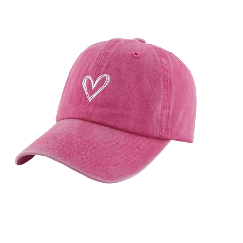 Casquette Brodée Heart - Rose / Unique