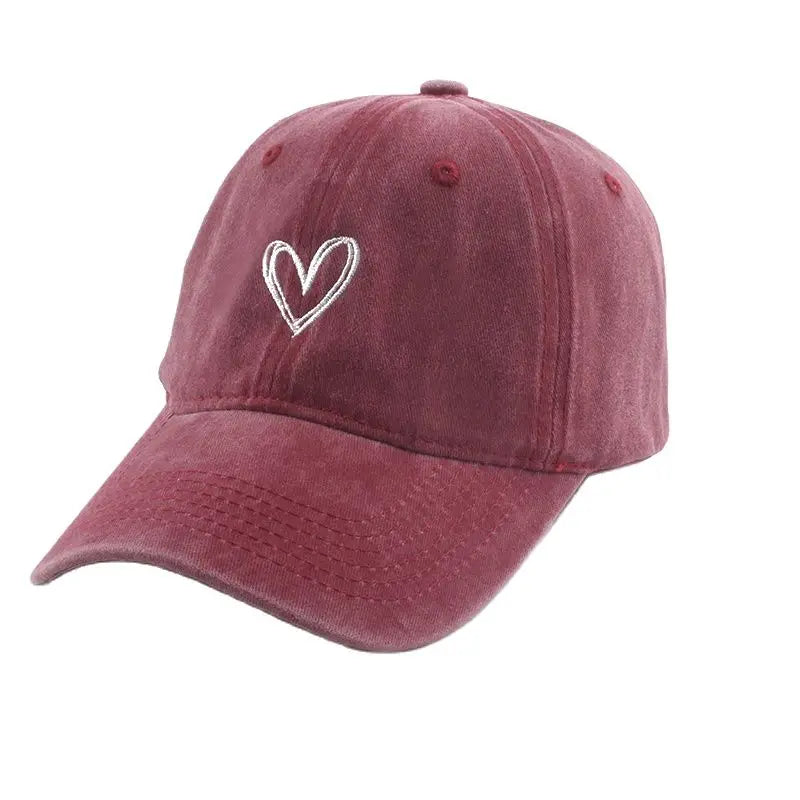 Casquette Brodée Heart - Rouge / Unique