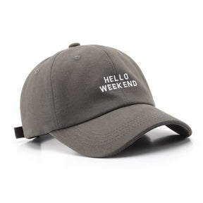 Casquette Brodée Hello Week-end - Gris / Unique