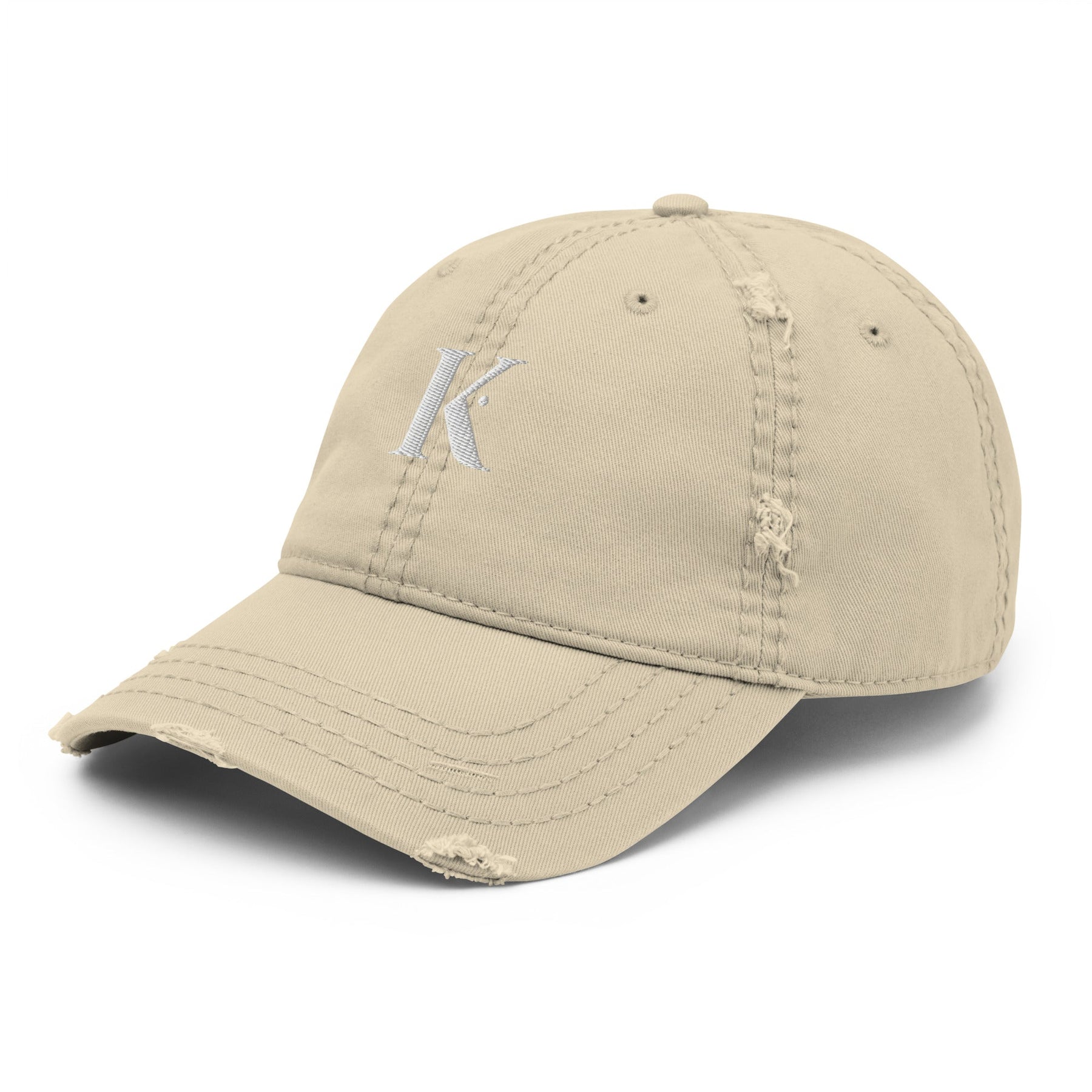 Casquette Brodée K - Beige / Unique