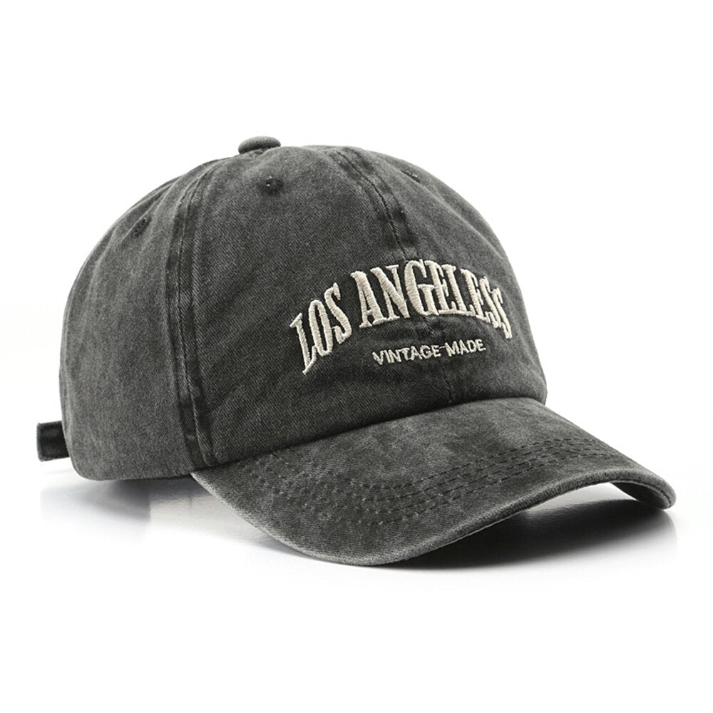 Casquette Brodée Los Angeless Vintage - Gris / Unique