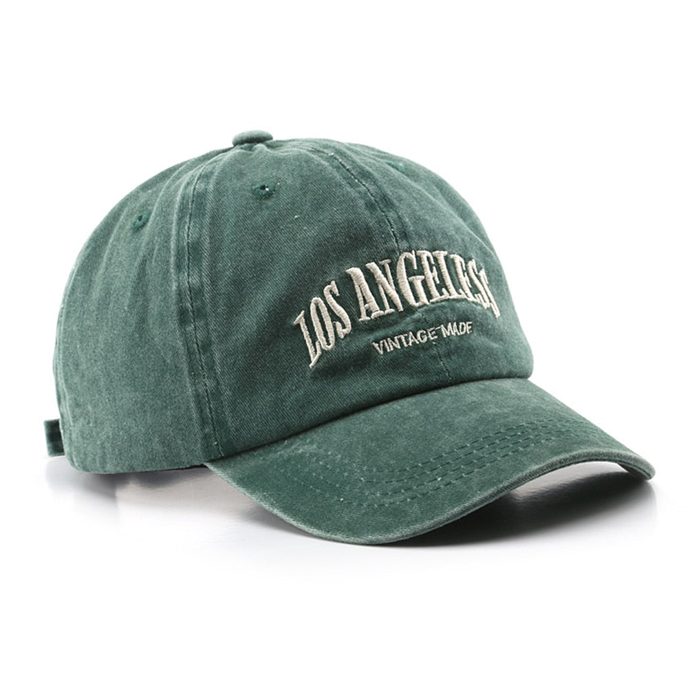 Casquette Brodée Los Angeless Vintage - Vert / Unique