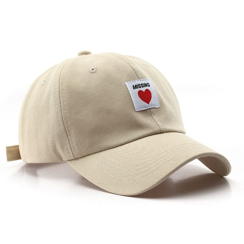 Casquette Brodée Missing love - Beige / Unique
