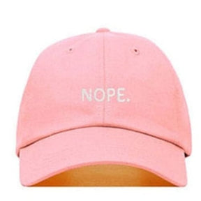 Casquette Brodée Nope - Rose / Unique