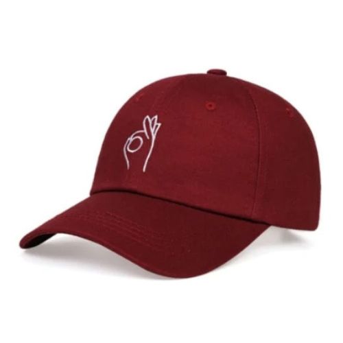 Casquette Brodée Ok - Rouge / Unique