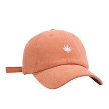 Casquette Broderie Feuille - Orange / Unique