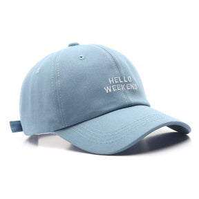Casquette Brodée Hello Week-end - Bleu / Unique