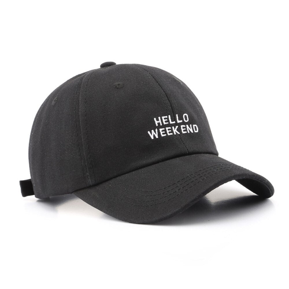 Casquette Brodée Hello Week-end - Noir / Unique
