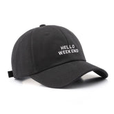 Casquette Brodée Hello Week-end - Noir / Unique