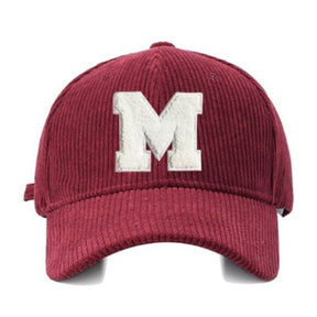 Casquette Broderie M Velours - Rouge / Unique