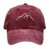 Casquette Broderie Montagne - Rouge / Unique
