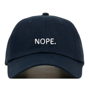 Casquette Broderie Nope - Bleu marine / Unique