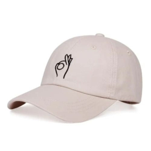 Casquette Broderie Ok - Beige / Unique