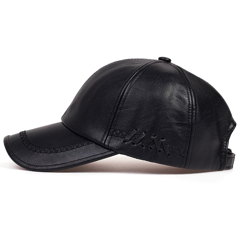 Casquette Cuir Noir - Noir / Unique