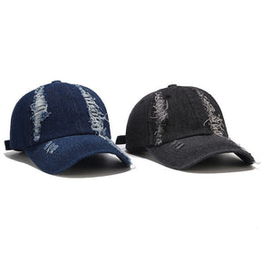 Casquette Denim Déchirée