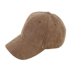 Casquette En Velours Côtelé - Marron / Unique