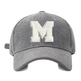 Casquette En Velours M Brodée - Gris / Unique