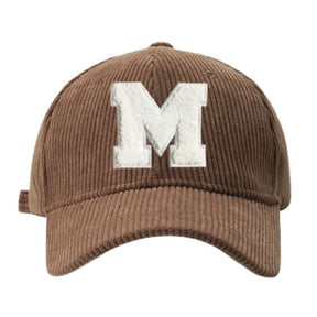 Casquette En Velours M Brodée - Marron / Unique