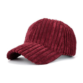 Casquette en Velours pour Femme - Rouge / Unique