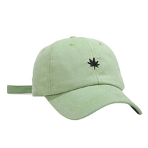 Casquette Feuille Brodée Baseball - Vert / Unique